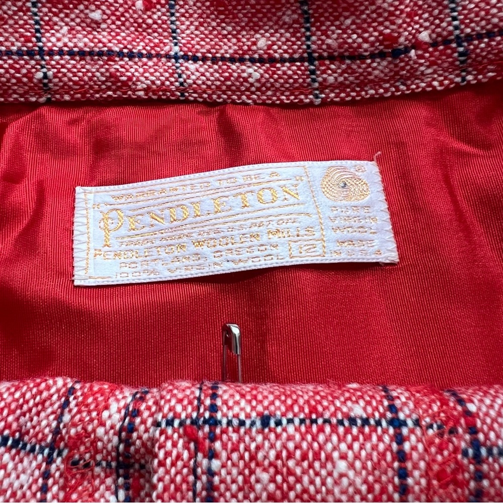 Vintage Pendleton Wool A-Line Button Front Midi S… - image 4